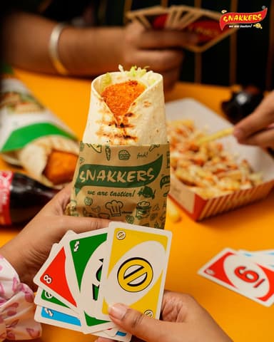 Fast Food menu from Snakkers